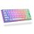 Womier K66 60% Keyboard, Hot Swappable Tyce-C Wired RGB Backlit Gateron Switch 60% Mechanical Keyboard with Crystalline Base for Win/Mac (Blue Switch,White)