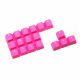 Rubber Gaming Backlit Keycaps Set - for Cherry MX Mechanical Keyboards Compatible OEM Include Key Puller pink