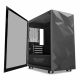 DarkFlash Micro with Magnetic Design Wide Open Door Opening Swing Type Tempered Glass Side Panel Micro ATX Computer Case | DLM21 Black