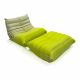NAVO Cloud Couch, Single Seated Foam Sofa CORAL YELLOW Ottoman