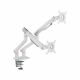 Twisted Minds Dual Monitors Premium Slim Aluminum Spring-Assisted Monitor Arms - White
