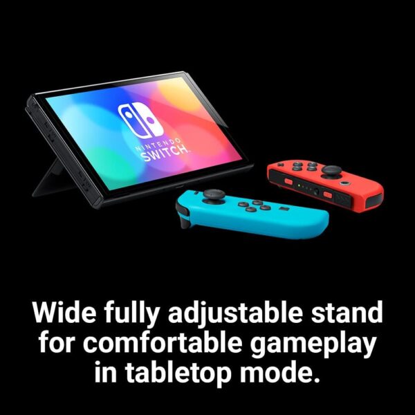 Nintendo Switch (OLED Model), Neon Blue/Neon Red, - Image 2