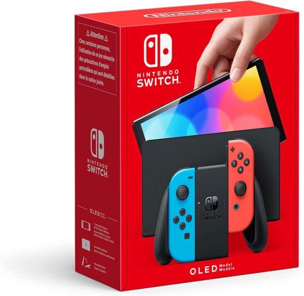 Nintendo Switch (OLED Model), Neon Blue/Neon Red,