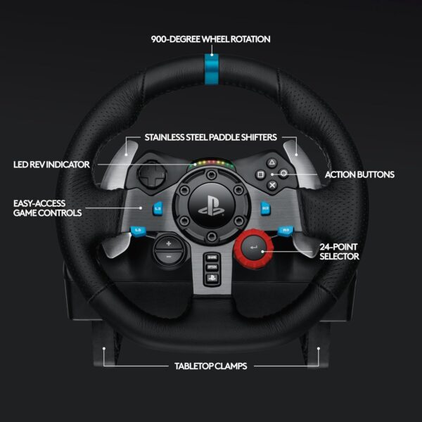 Logitech G29 Driving Force Racing Wheel For PC, PS5, PS4 - Image 10