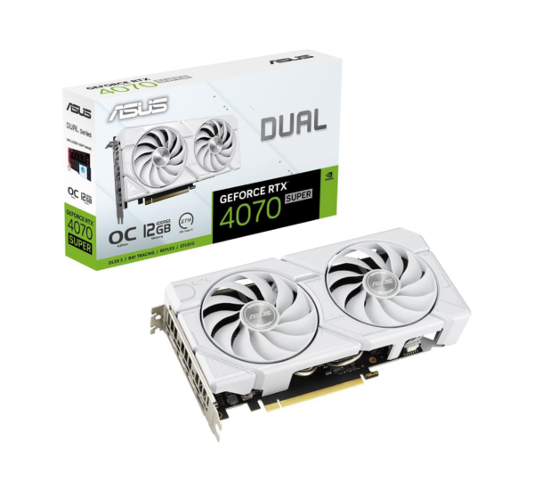 ASUS Dual GeForce RTX 4070 SUPER EVO White OC Edition