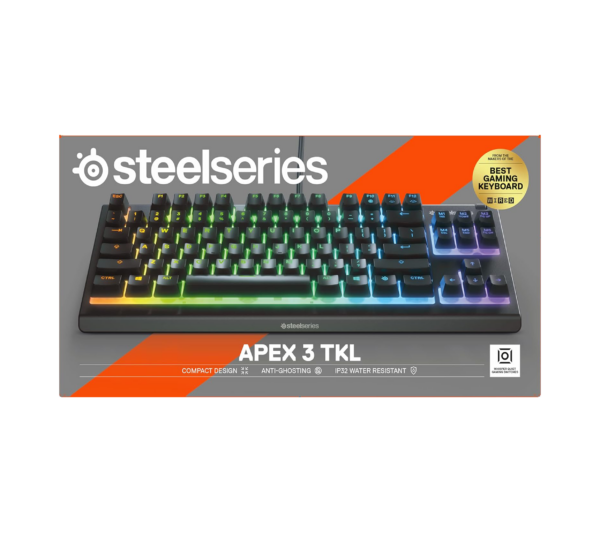 SteelSeries Apex 3 TKL - RGB Gaming Keyboard