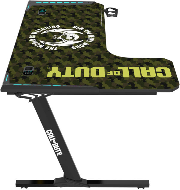 GAMEON Call Of Duty Phantom XL-L L-Shaped RGB Flowing Light Gaming Desk With Mouse Pad - Image 6