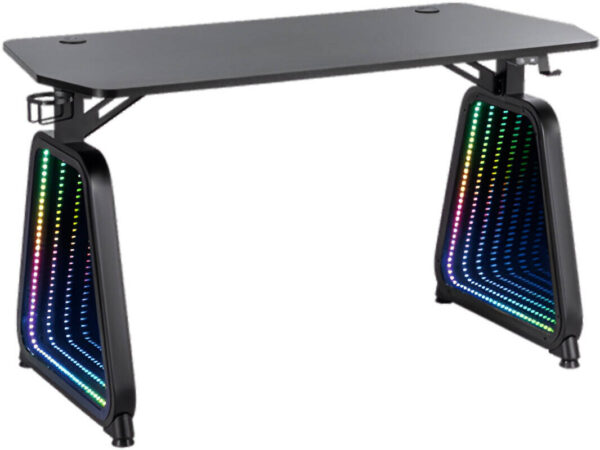 Twisted Minds Infinity Gaming Desk Mirror Legs, Carbon Fiber Texture, Infinity LED Light, 120cm x 60cm x 75cm Size - Image 6