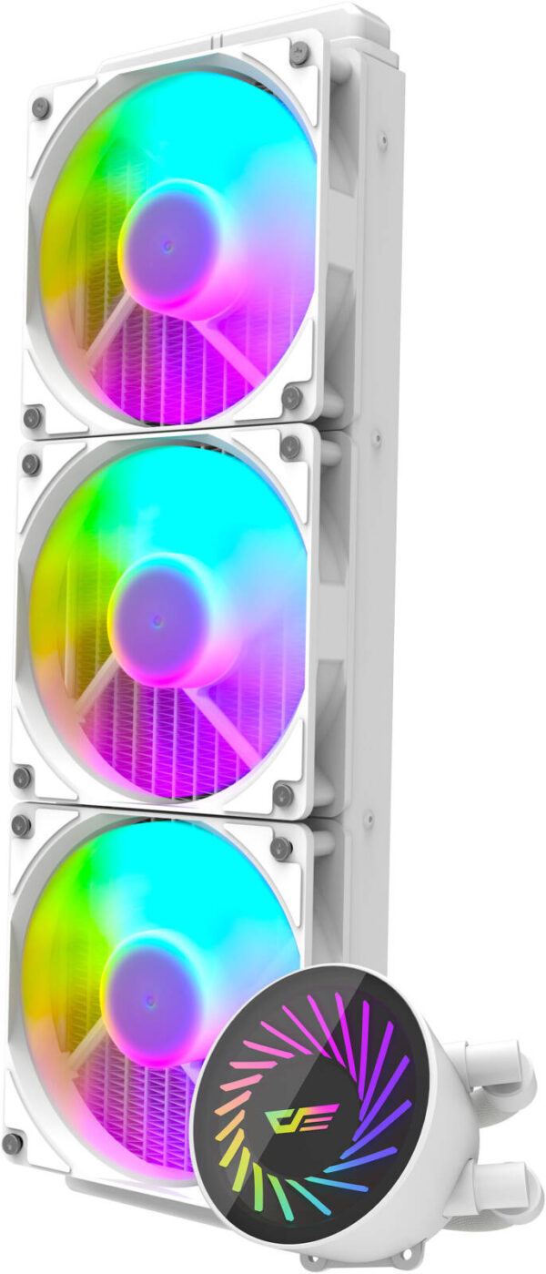 DarkFlash Radiant DCS 360 RGB Liquid CPU Cooler, 360mm-(white) - Image 6