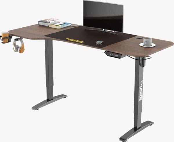 Twisted Minds T Shaped Hydraulic Gaming Desk, Height Adjustable-(left) - Image 5