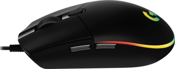 Logitech G203 Lightsync RGB Lighting 800 DPI, 6 programmable buttons Optical Wired Gaming Mouse (Black) - Image 4