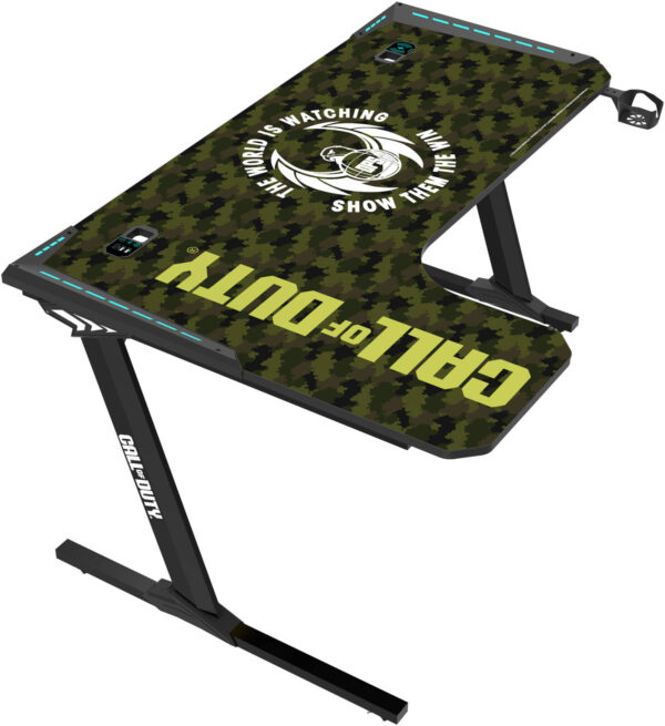 GAMEON Call Of Duty Phantom XL-L L-Shaped RGB Flowing Light Gaming Desk With Mouse Pad - Image 7