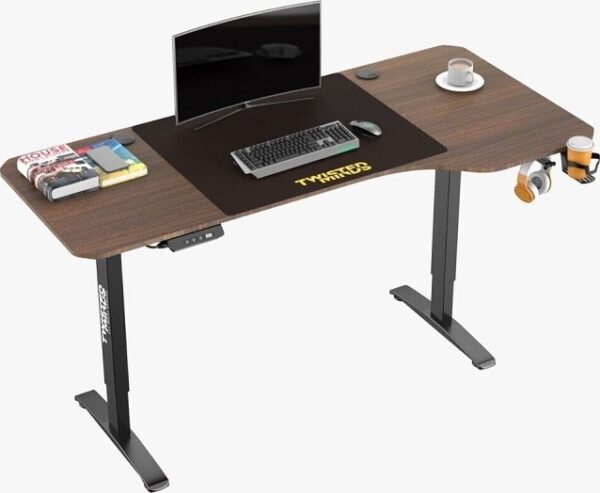 Twisted Minds T Shaped hydraulic Gaming Desk, Height Adjustable-(right) - Image 3