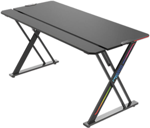 Twisted Minds X Shaped RGB Gaming Desk, Particle Board Material, Routing Holes, Clips/Channels, 150cm x 68cm x 76.35cm Size - Image 4