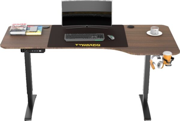 Twisted Minds T Shaped hydraulic Gaming Desk, Height Adjustable-(right) - Image 4