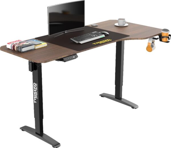 Twisted Minds T Shaped hydraulic Gaming Desk, Height Adjustable-(right) - Image 5