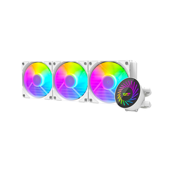 DarkFlash Radiant DCS 360 RGB Liquid CPU Cooler, 360mm-(white)