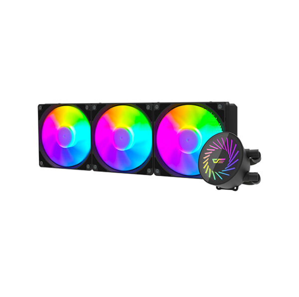 DarkFlash Radiant DCS 360 RGB Liquid CPU Cooler, 360mm-(black)