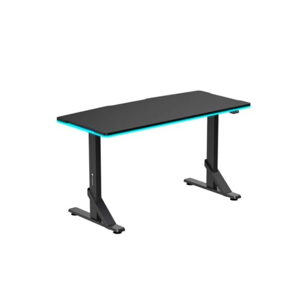 WJ Coolman T-Shaped Gaming Desk – Black RGB